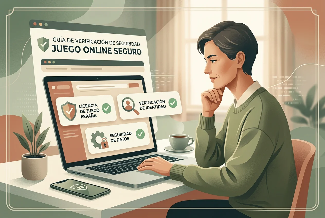 Persona revisando la autorización de una web de juego online en España